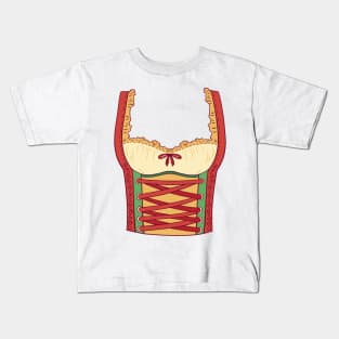 Oktoberfest Woman Costume: Bavarian Beauty Kids T-Shirt